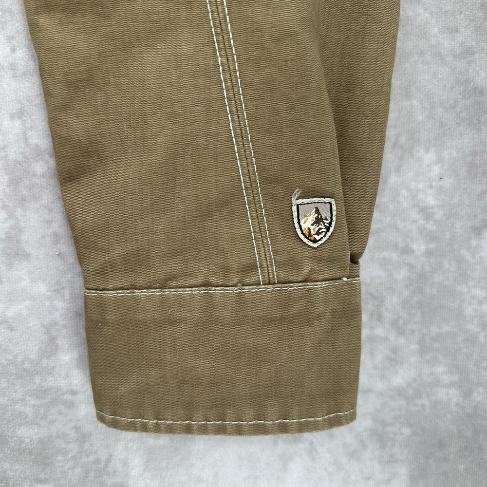 Kuhl Men S Burr Jacket Brown Canvas Fleece Lined Rugged Cotton Work Coat Utility - Picture 6 of 10